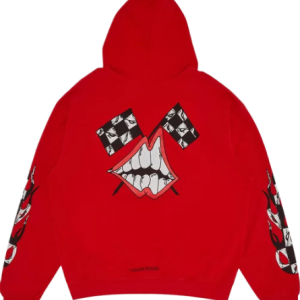 Chrome Hearts Horseshoe Logo Red Hoodie